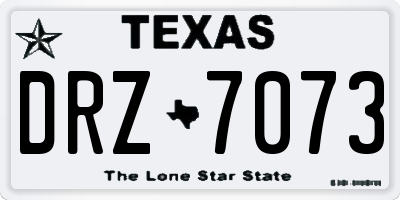 TX license plate DRZ7073