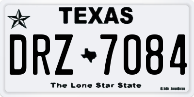 TX license plate DRZ7084