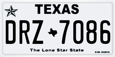 TX license plate DRZ7086