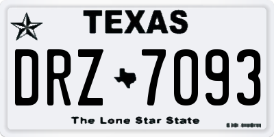 TX license plate DRZ7093