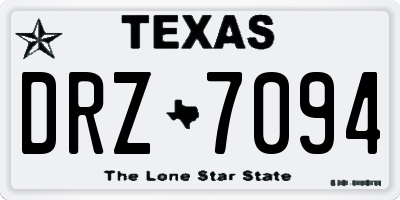 TX license plate DRZ7094
