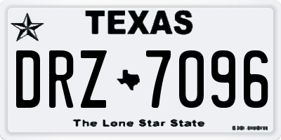 TX license plate DRZ7096