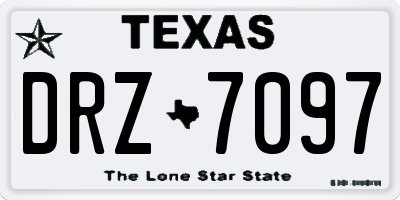TX license plate DRZ7097