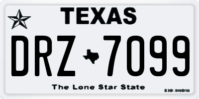 TX license plate DRZ7099