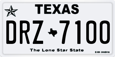 TX license plate DRZ7100