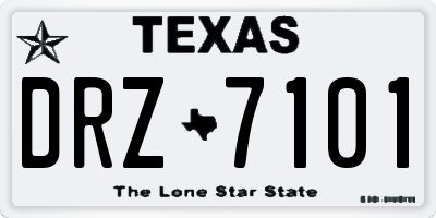 TX license plate DRZ7101