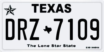 TX license plate DRZ7109