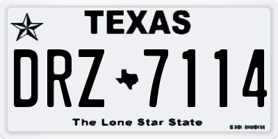 TX license plate DRZ7114