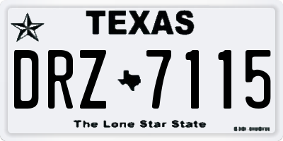 TX license plate DRZ7115