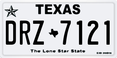 TX license plate DRZ7121
