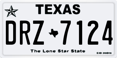 TX license plate DRZ7124