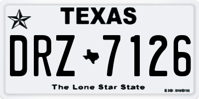 TX license plate DRZ7126
