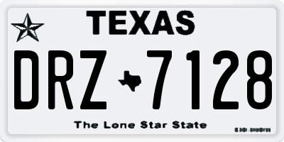 TX license plate DRZ7128