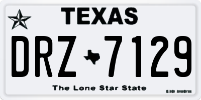TX license plate DRZ7129