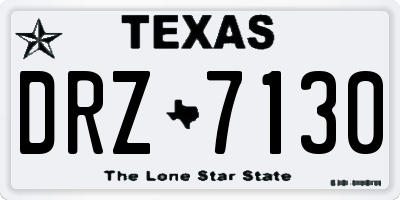 TX license plate DRZ7130