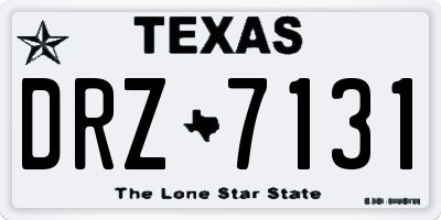 TX license plate DRZ7131