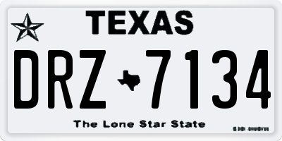 TX license plate DRZ7134
