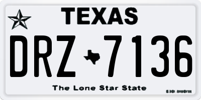 TX license plate DRZ7136