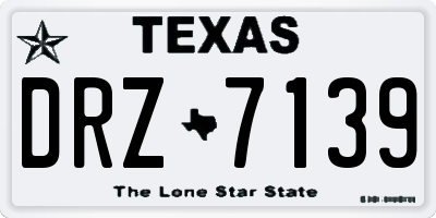 TX license plate DRZ7139