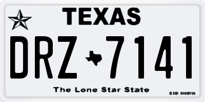 TX license plate DRZ7141