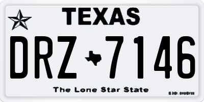 TX license plate DRZ7146