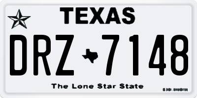 TX license plate DRZ7148