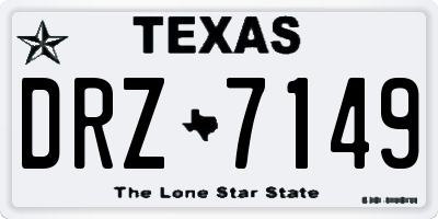 TX license plate DRZ7149