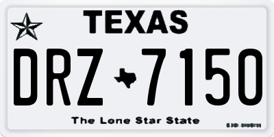 TX license plate DRZ7150