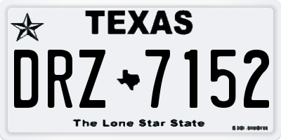 TX license plate DRZ7152
