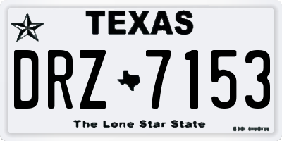 TX license plate DRZ7153