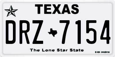 TX license plate DRZ7154