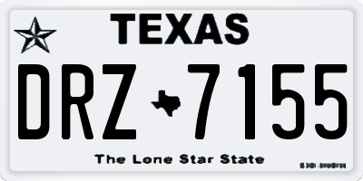 TX license plate DRZ7155