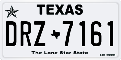 TX license plate DRZ7161