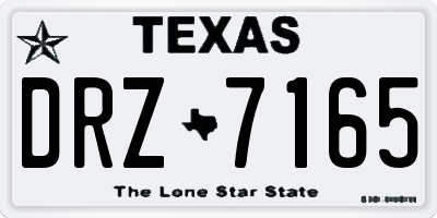 TX license plate DRZ7165
