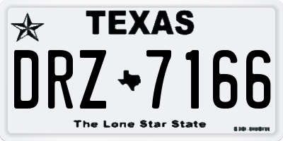 TX license plate DRZ7166
