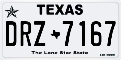 TX license plate DRZ7167
