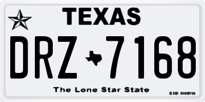 TX license plate DRZ7168
