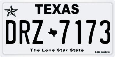 TX license plate DRZ7173
