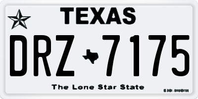 TX license plate DRZ7175