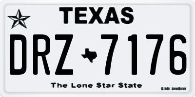 TX license plate DRZ7176