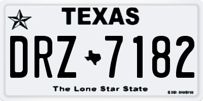 TX license plate DRZ7182