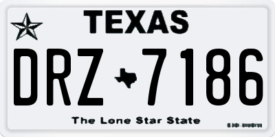 TX license plate DRZ7186
