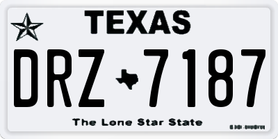TX license plate DRZ7187