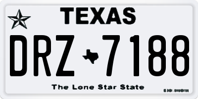 TX license plate DRZ7188