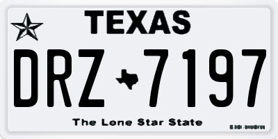 TX license plate DRZ7197