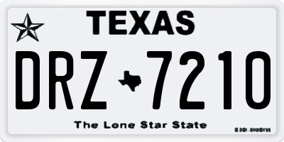 TX license plate DRZ7210