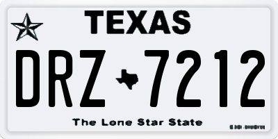 TX license plate DRZ7212