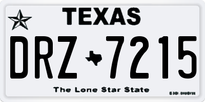 TX license plate DRZ7215