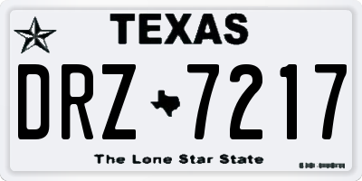 TX license plate DRZ7217