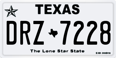 TX license plate DRZ7228